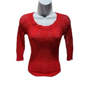 Dream Out Loud by Selena Gomez Womens Crochet Knit Sweater‎ Size XS Minimalist